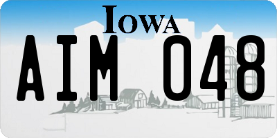 IA license plate AIM048