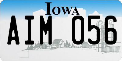 IA license plate AIM056