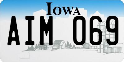 IA license plate AIM069