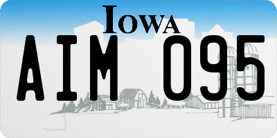 IA license plate AIM095