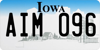 IA license plate AIM096
