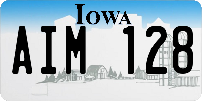 IA license plate AIM128