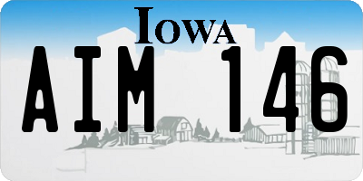IA license plate AIM146