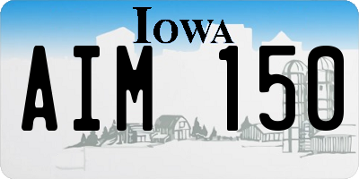 IA license plate AIM150