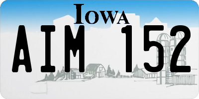 IA license plate AIM152