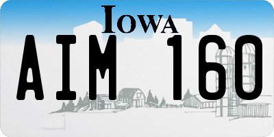 IA license plate AIM160