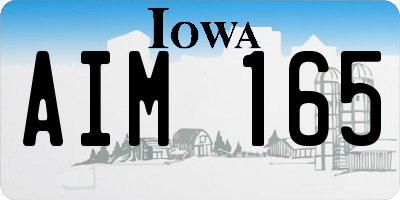 IA license plate AIM165