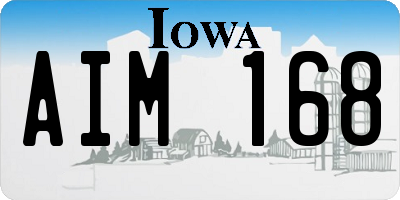 IA license plate AIM168