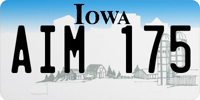 IA license plate AIM175