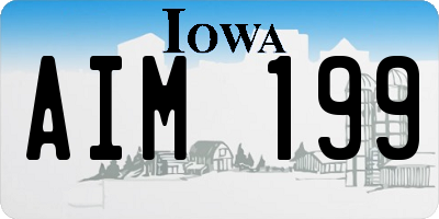 IA license plate AIM199