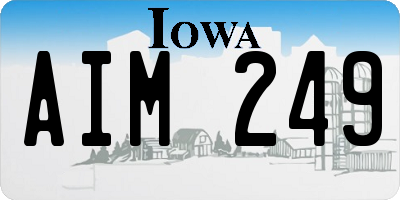 IA license plate AIM249