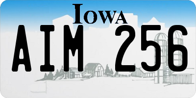 IA license plate AIM256