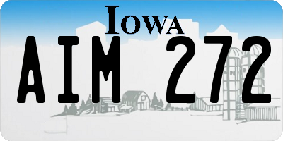 IA license plate AIM272