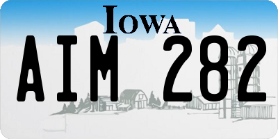 IA license plate AIM282