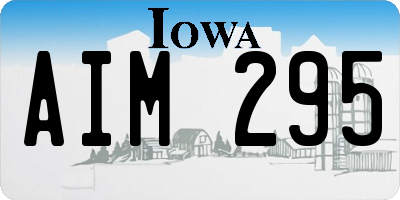 IA license plate AIM295