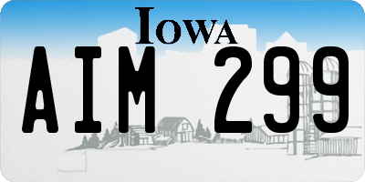 IA license plate AIM299