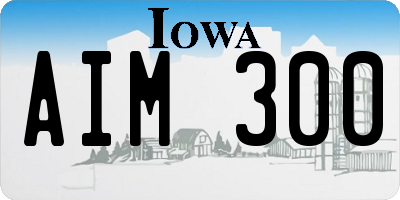 IA license plate AIM300