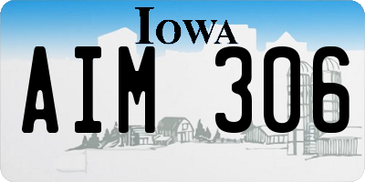 IA license plate AIM306