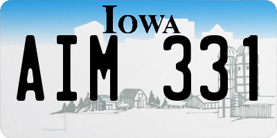 IA license plate AIM331