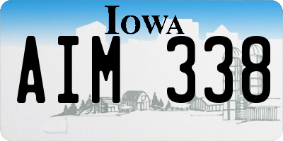IA license plate AIM338