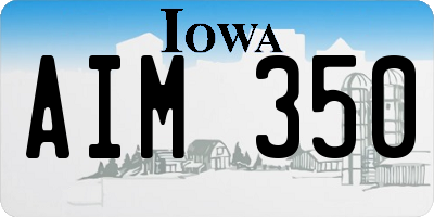 IA license plate AIM350