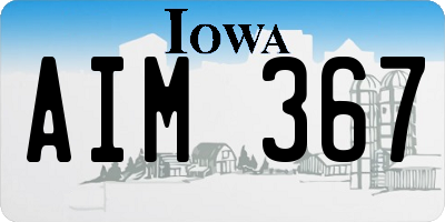 IA license plate AIM367