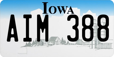 IA license plate AIM388