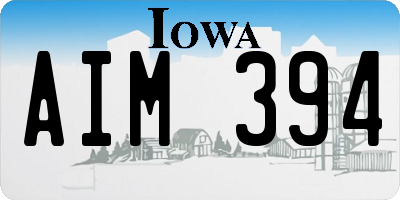 IA license plate AIM394