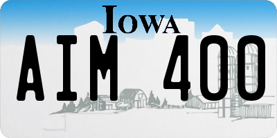IA license plate AIM400