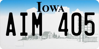 IA license plate AIM405