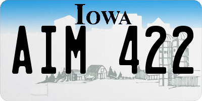 IA license plate AIM422