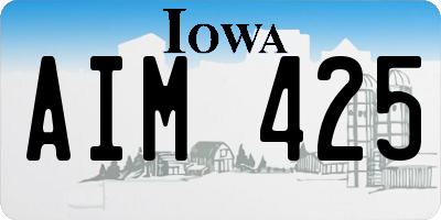 IA license plate AIM425