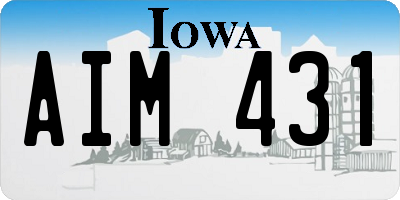 IA license plate AIM431