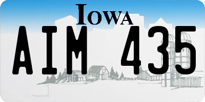IA license plate AIM435