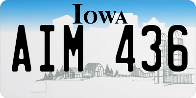 IA license plate AIM436