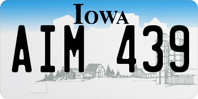 IA license plate AIM439