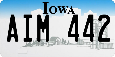 IA license plate AIM442