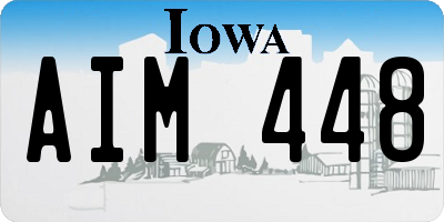 IA license plate AIM448