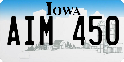 IA license plate AIM450