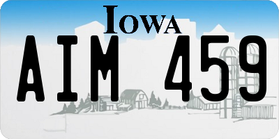 IA license plate AIM459