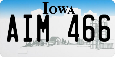 IA license plate AIM466