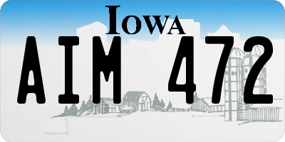 IA license plate AIM472