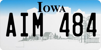 IA license plate AIM484