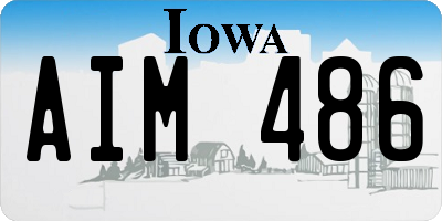 IA license plate AIM486