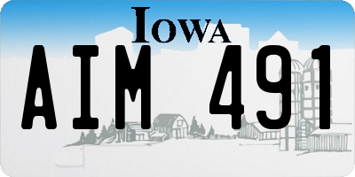 IA license plate AIM491