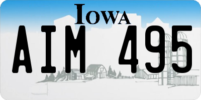 IA license plate AIM495