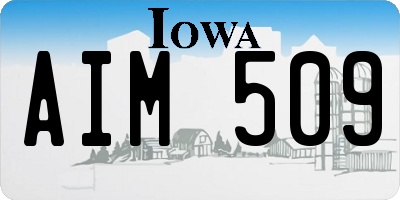 IA license plate AIM509