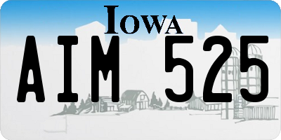 IA license plate AIM525