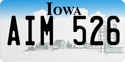IA license plate AIM526
