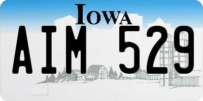 IA license plate AIM529